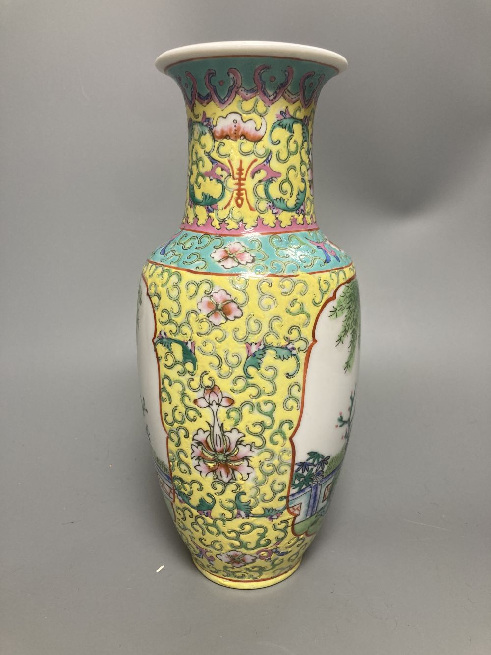 A Chinese famille rose vase, a spelter figure of Liu Hai, 17cm and five cloisonne dishes